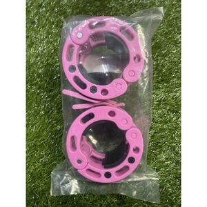 Clout Fitness Barbell Collars Pink Olympic 2" Clamp Pair Quick Release Lifting